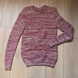 CARVEN Marled Red Knit  Wool Sweater size S